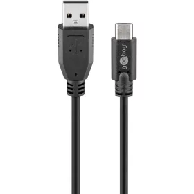   Goobay 55469 kábel USB/USB-C Adat és töltőkábel 3A, 2.0- fekete (3m)