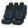 Carguard 55670BL Autós üléshuzat szett - kék / fekete - 9 db-os - HSA001