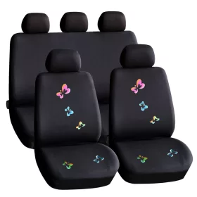   Carguard 55672BF Autós üléshuzat szett - pillangós / fekete - 9 db-os - HSA009
