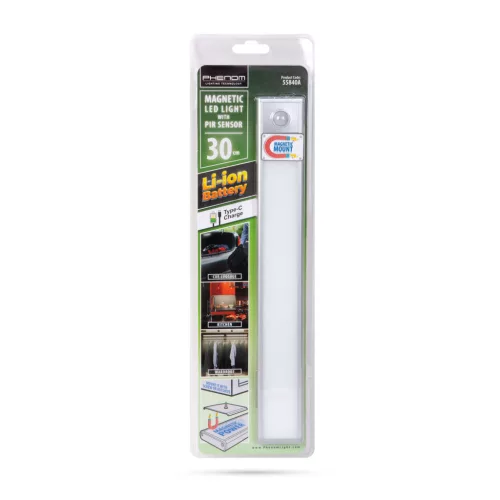 Phenom 55840A LED világítás mozgásérzékelővel - Akkumulátoros, mágneses - 1,4 W - 30 cm
