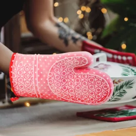   Family 56051G Edényfogó kesztyű szilikon borítással - 29,5 x 18,5 cm - piros