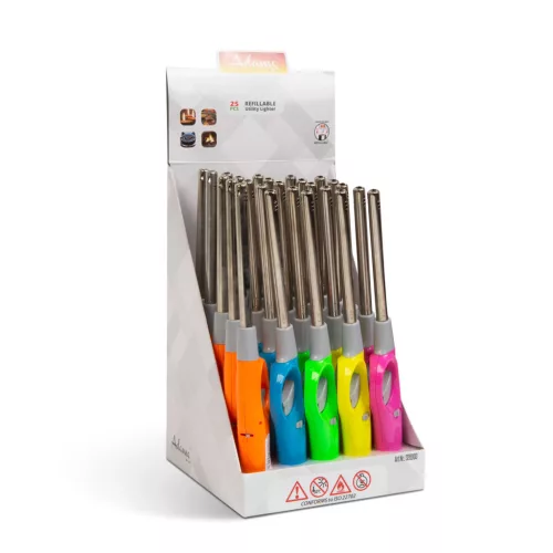 Gázgyújtó - utántölthető - több színben 56070E