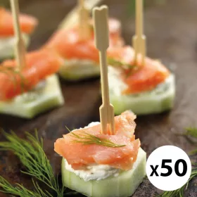   Family 56261 Bambusz falatka pálcika - 9 cm - 50 db / csomag