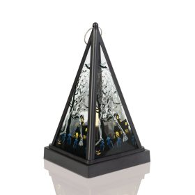   Family 56549B Halloween-i LED lámpás - csontváz - melegfehér - fekete - 9,5 x 9,5 x 17 cm - 2 x AAA