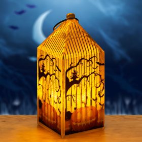   Family 56566 Halloween-i LED lámpás - tök - narancs LED - 2 x LR44 - 4 x 4 x 9,5 cm