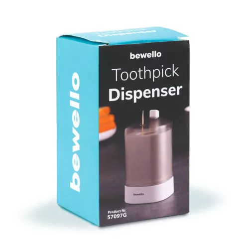 Bewello BW57097G Fogpiszkáló adagoló tárolóval - 59 x 46 x 56 mm - fehér