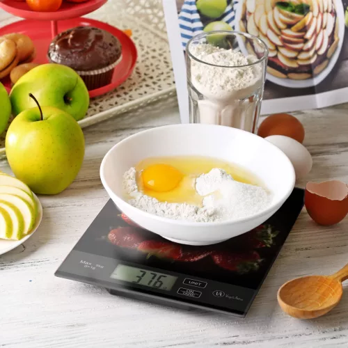 Vog&Arths 57267L Konyhai mérleg - eper, fekete, 5kg