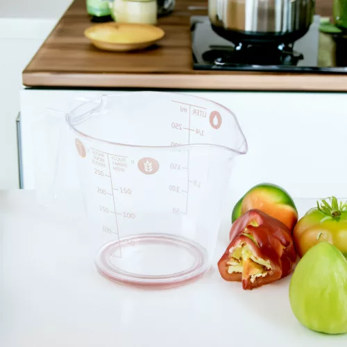 Bewello 57552P Mérőpohár - 250 ml - műanyag - 14 x 7,7 x 8,8 cm