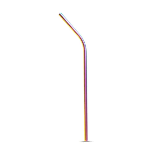 Family 57590 Rozsdamentes acél szívószál szett - titán szivárványos - 215 x 6 mm - 5 részes