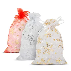 Family 58078A Organza ajándéktasak - 3 féle - 10 x 15 cm