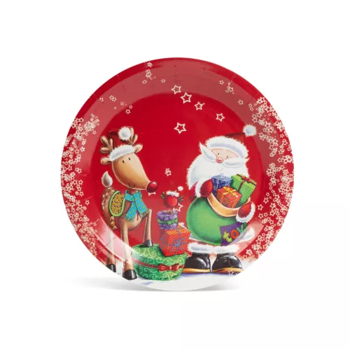 Family 58224C Karácsonyi papír teríték szett - 12 tányér, 6 pohár, 20 szalvéta