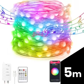   Phenom 58382A Smart fényfüzér - USB - 33 RGB LED - 5 m - Bluetooth