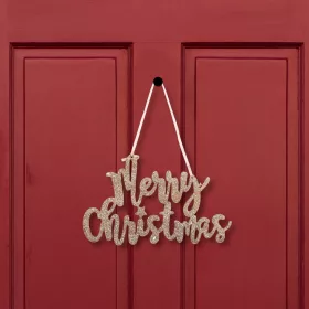  Family 58541A Karácsonyi dekoráció - "Merry Christmas" felirat - 20 x 12 cm - arany