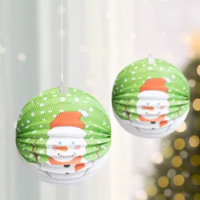   Family 58765B Karácsonyi lampion - Hóember mintával - 25 cm