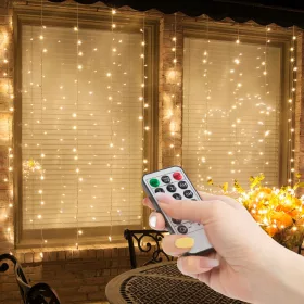   Family 58906A Fényfüggöny - 100 db melegfehér LED-del - 3 x 1 m - 230V - távirányítós