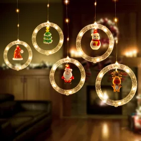   Family 58918 LED-es fényfüggöny - mikulás - 1,8 x 0,5 m - 125 melegfehér LED