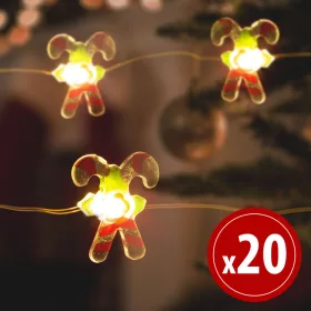   Family 58927 LED fényfüzér - cukorbot - 2,2 m - 20 LED - melegfehér - 2 x AA