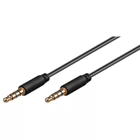   Goobay 63832 3,5 mm jack – 3,5 mm jack dugókkal szerelt 3m fekete