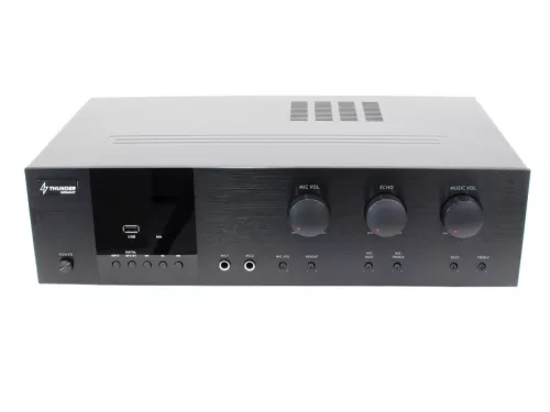 Thunder AHK-300K KARAOKE erősítő 4x180W (Optikai, USB, Bluetooth, AUX, DVD)