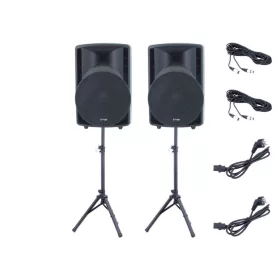   Thunder EUROLIVE B215D-C 550/1100W aktív hangfalszett + 2x ÁLLVÁNY (DSP + Bluetooth)