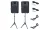 Thunder EUROLIVE B215D-C 550/1100W aktív hangfalszett + 2x ÁLLVÁNY (DSP + Bluetooth)