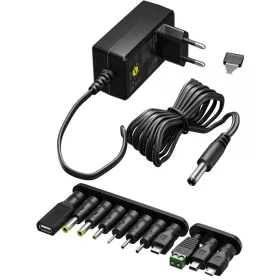   Goobay 64570 Univerzális hálózati DC adapter 3V-12V, max. 27W/2,25A, 11 különböző méretű csatlakozóval