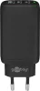 Goobay 65407 PD GaN USB-A / 2x USB-C Hálózati töltő - Fekete (65W)