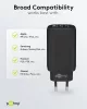 Goobay 65407 PD GaN USB-A / 2x USB-C Hálózati töltő - Fekete (65W)