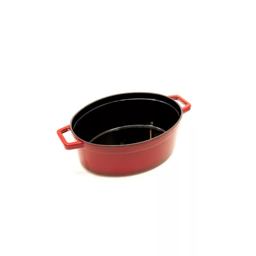 Noral 66667010 Öntöttvas kacsasütő fedővel zománcozott 30 cm, piros