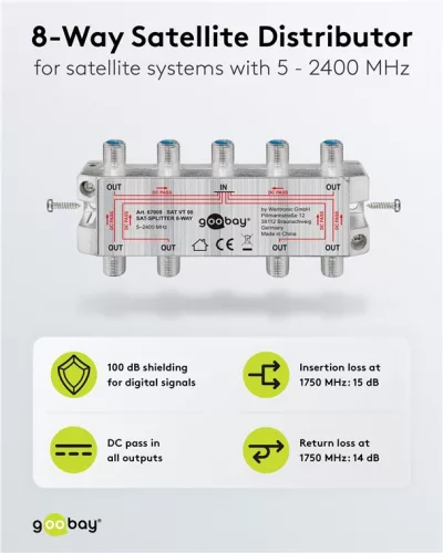 Goobay 67005 8-as SAT elosztó