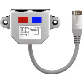 Goobay 68909 Cat5e hálózati T adapter (Y-adapter), szürke