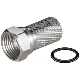 Goobay 81088 Antenna F csatlakozó, réz-nikkel