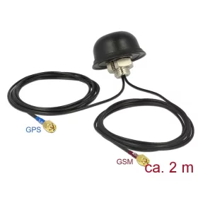   Navilock GNSS GALILEO GPS GSM GSM UMTS LTE antenna SMA csatlakozó 5 / 2 dBi RG-174 2 m-es omni aktív
