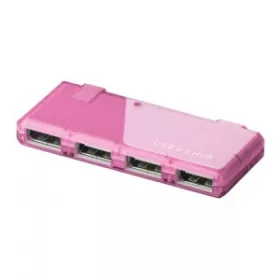 Goobay 95672 USB HUB,pink,4 portos