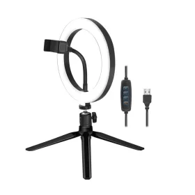   Logilink LED gyűrűs lámpa, tripod állvánnyal, 20 cm (AA0158)