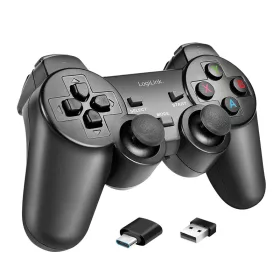   Logilink Vezeték nélküli játékvezérlő, 2,4 GHz, Windows PC, Android eszközök, TV boxok, PS3, fekete (AA0187)