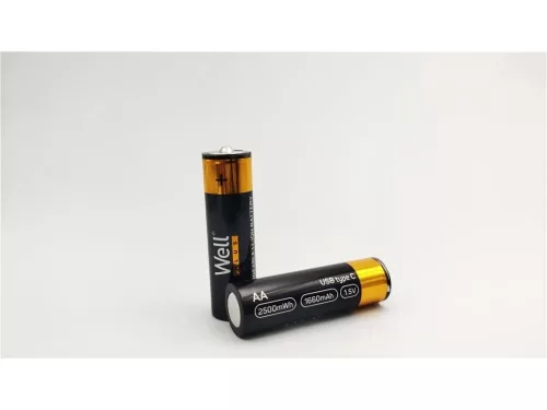 Well ACCU-14500/166C-BL2-WL AA USB-C -Akku 2500mWh 2-USB-C® akku Lítiumion 1660 mAh 1.5 V (2 db/csomag)