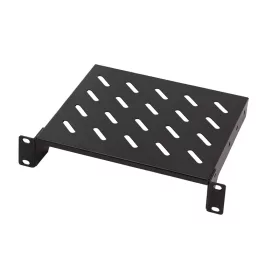   Logilink Konzolos polc 10"-os állványra szerelhető, 200 mm, 1U, fekete (ACT112)