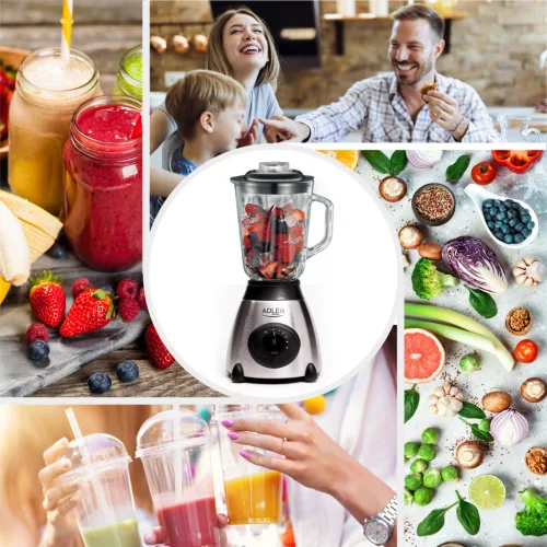 Adler AD 4070 Turmixgép - Fekete/Ezüst, 800W