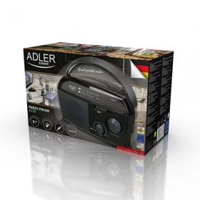 Adler AD1119 AM/FM fekete hordozható rádió