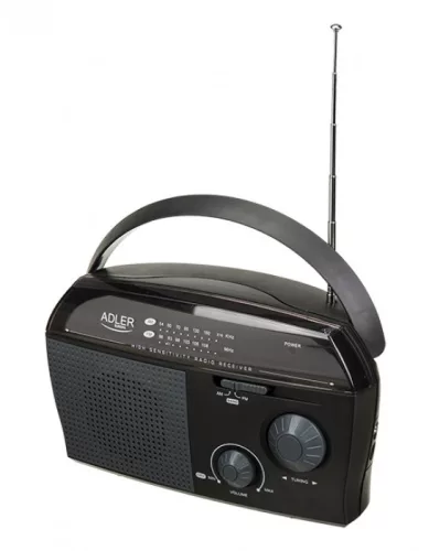 Adler AD1119 AM/FM fekete hordozható rádió