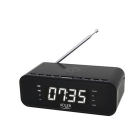 Adler AD1192B Ébresztőóra vezeték nélküli töltővel