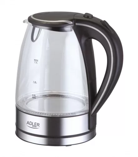 Adler AD1225 Elektromos Vízforraló, 1,7L, 2000W, Inox