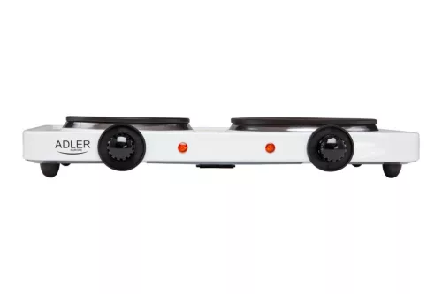 Adler AD6504 2 személyes főzőlap, 185mm-es és 155mm-es főző felület, 2500W, Fehér
