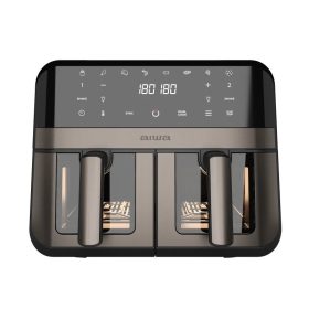   Aiwa AFR-9000 FUTAGO Forradalmi, japán légkeveréses sütő a konyhában, 2.400W, 9 liter (2x4,5 liter)