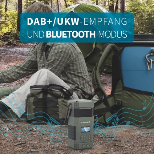 Albrecht DR 114 FM/DAB+ vészhelyzeti kültéri rádió kempinglámpával (ALA-522-999)