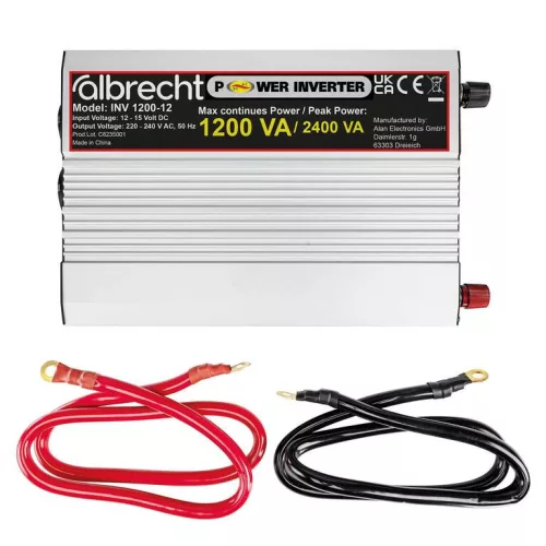Albrecht INV 1200W/12V inverter két 230V kimenettel (ALA-562-999)