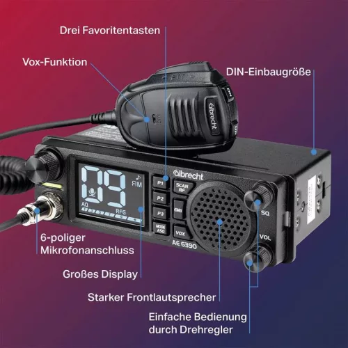 Albrecht AE 6390 VOX AM/FM 40 csatornás CB rádió (ALA-571-999)