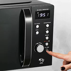 Aiwa AMW-202DG/BK Digitális mikrohullámú sütő grillsütővel, 20 l, 700 W, gyorssütés 8 móddal