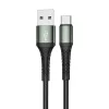 Jellico B10 USB-C kábel 3,1A 1 m, fekete 